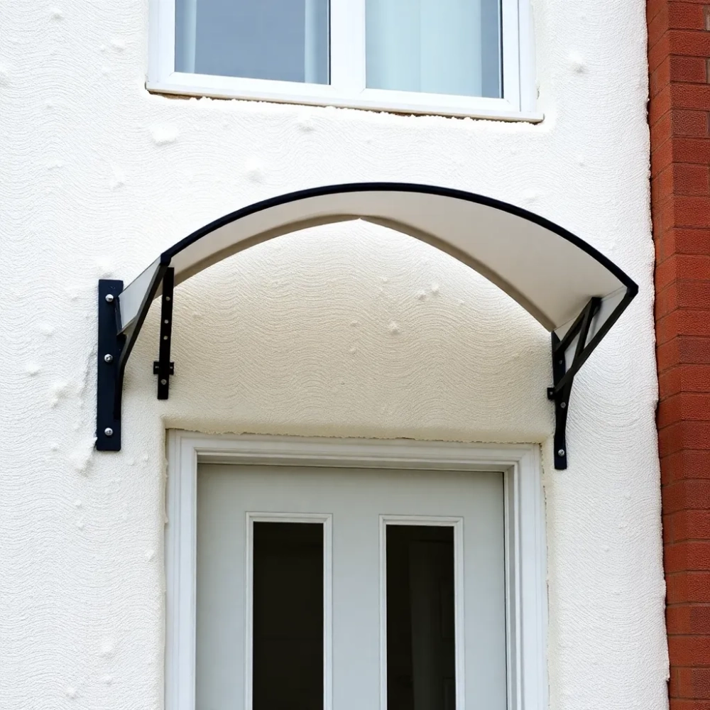 Montaż daszku nad drzwiami na styropianie cena