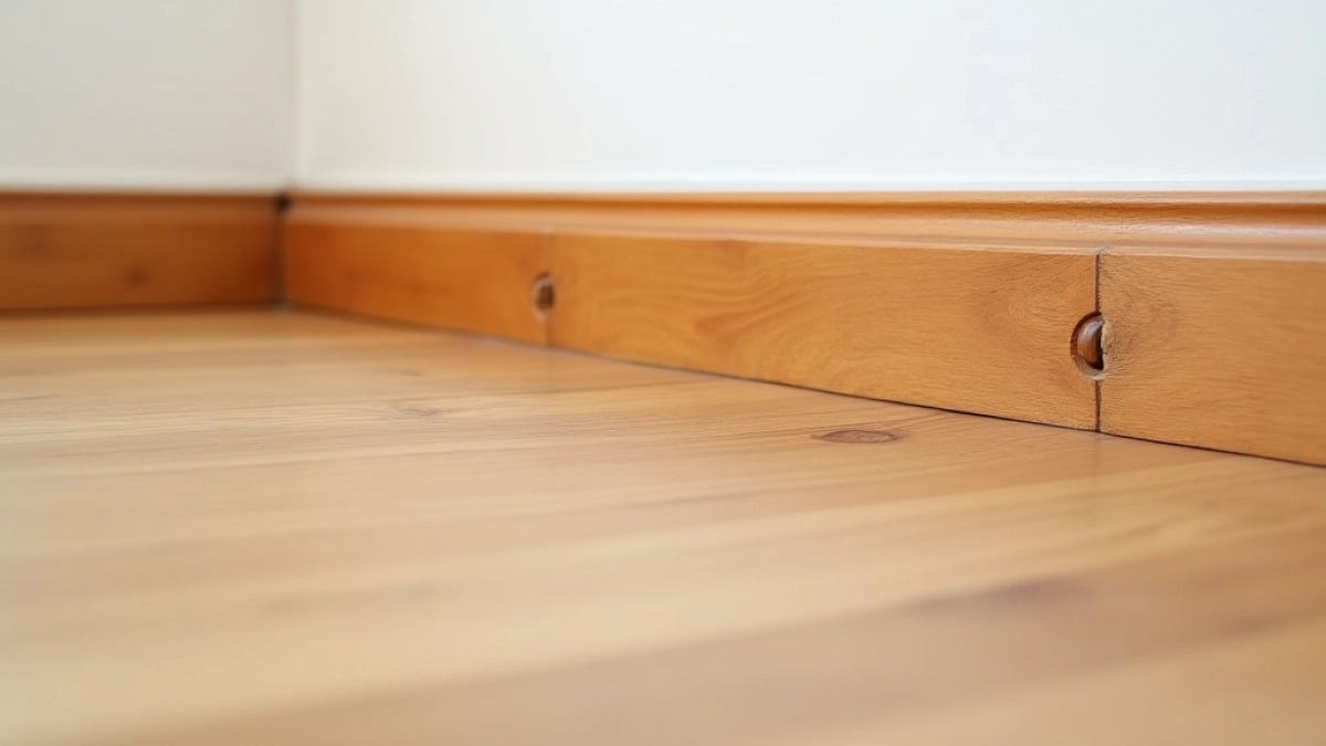 Montaż listew przypodłogowych drewnianych na wkręty