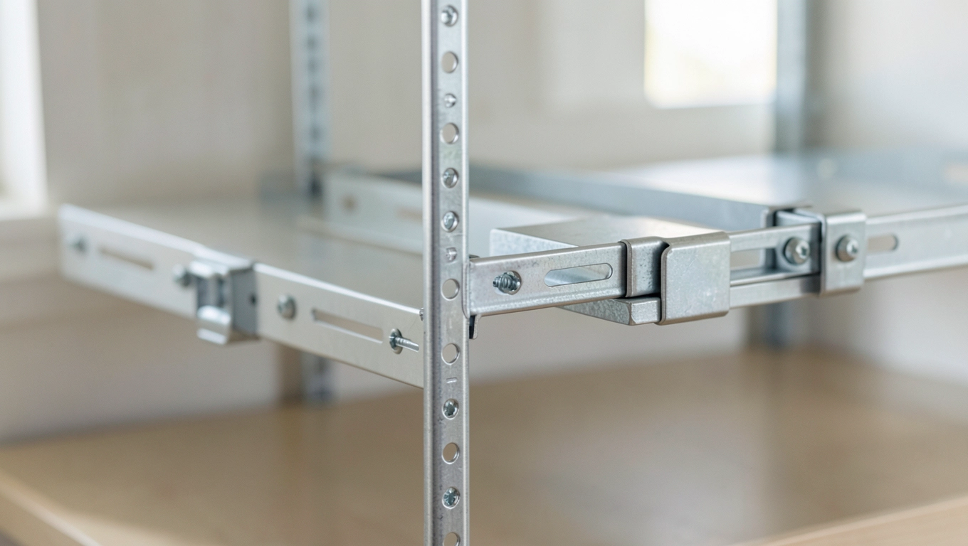 Montaż regałów metalowych w spiżarni