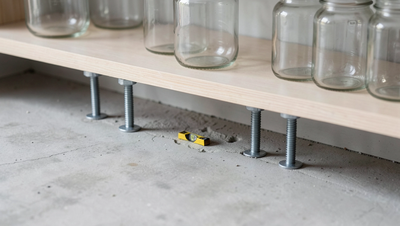 Montaż regału na słoiki do spiżarni