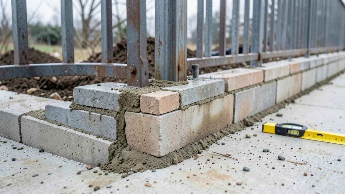 murowanie ogrodzenia z bloczków fundamentowych