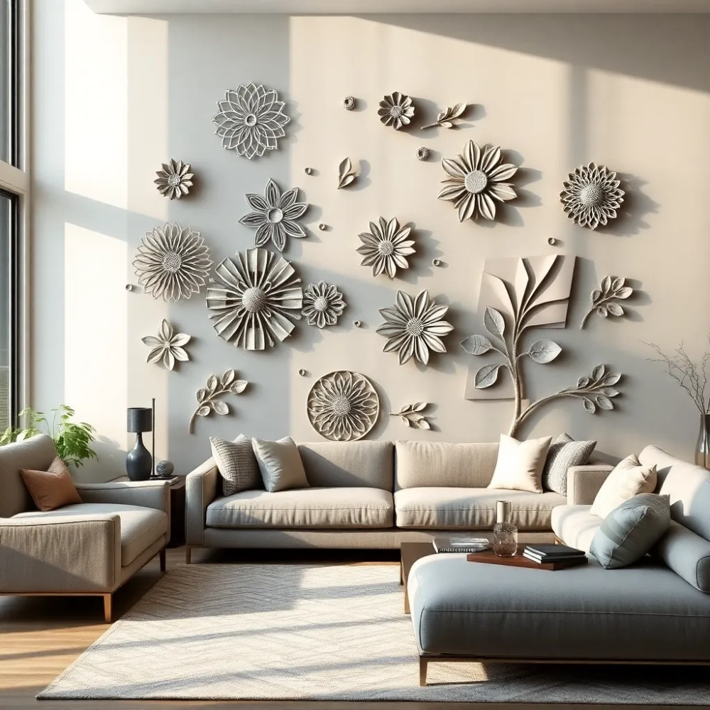 Naklejki na ścianę 3D do salonu