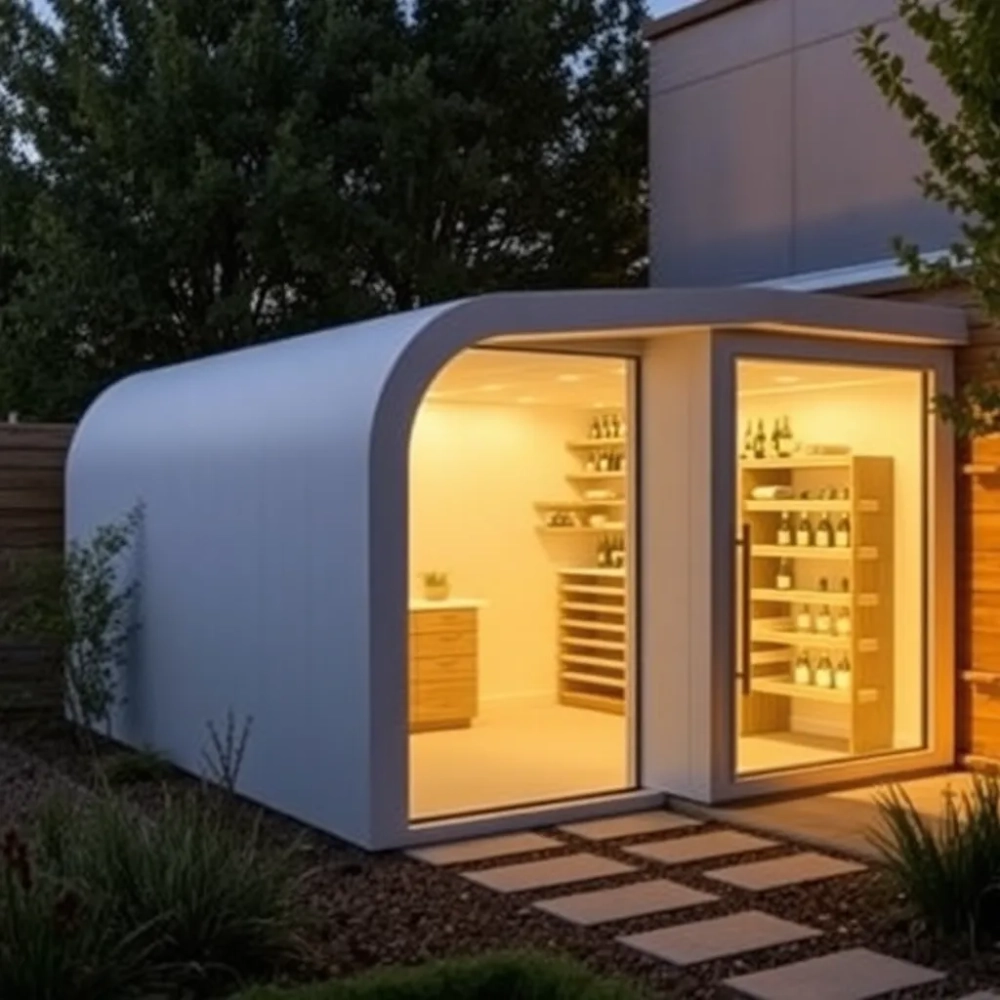 Nowoczesna piwniczka ogrodowa