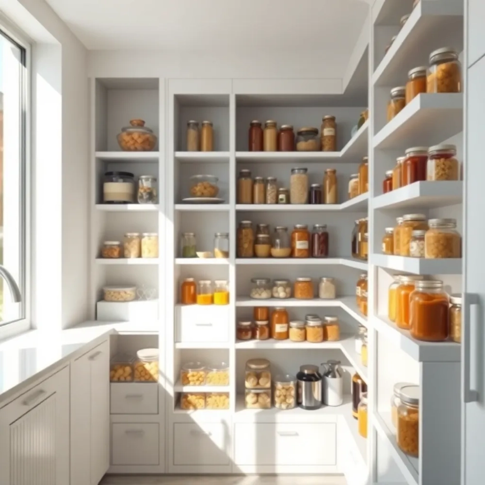 Nowoczesna spiżarnia w kuchni