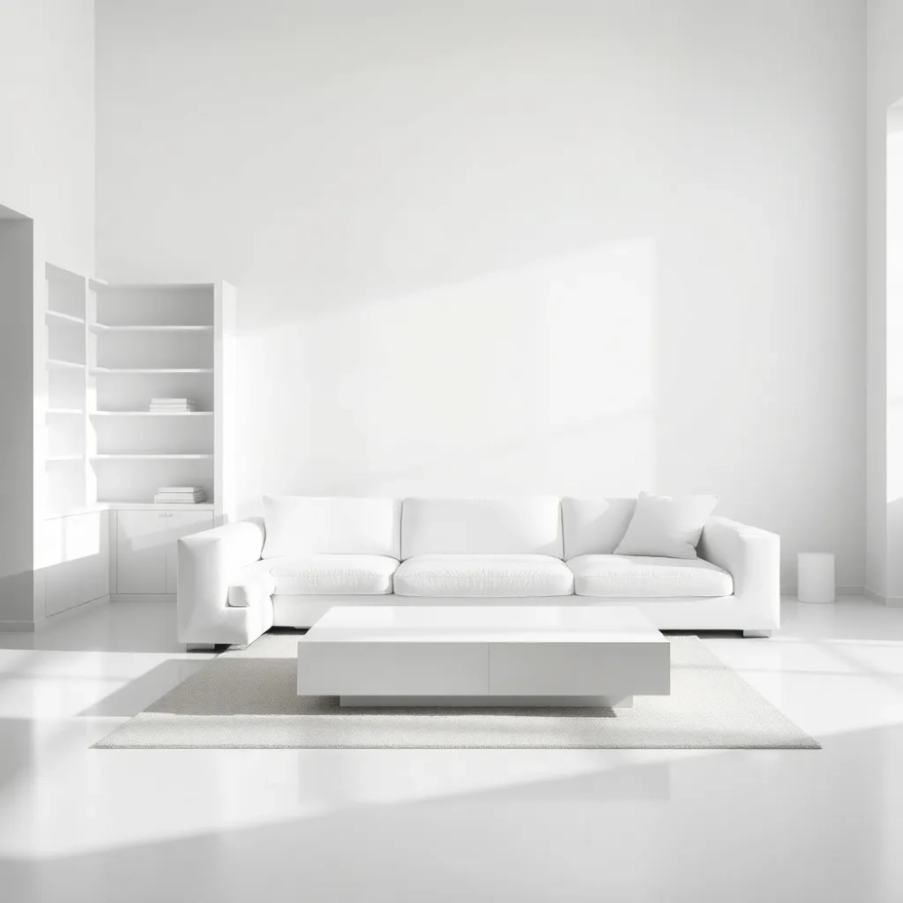 Nowoczesne białe meble do salonu