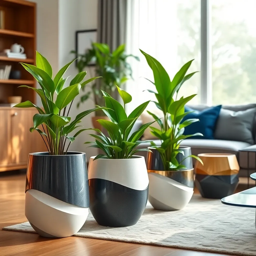 Nowoczesne donice do salonu