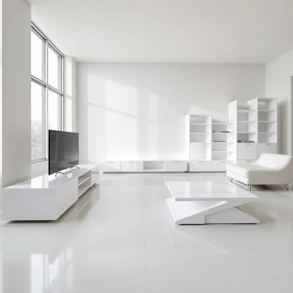 Nowoczesne meble do salonu na wysoki połysk