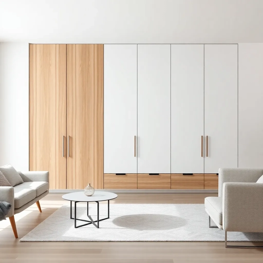 Nowoczesne meble do salonu z szafą