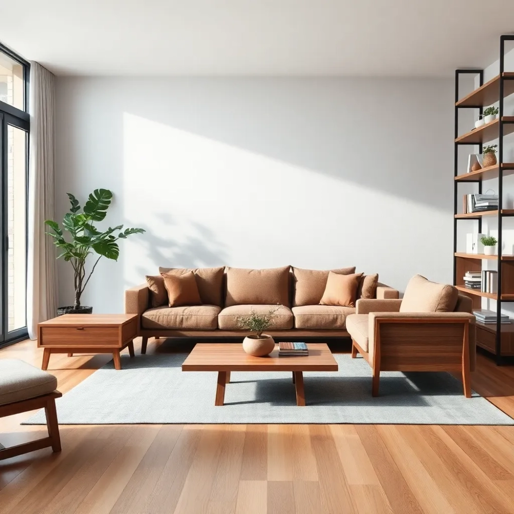 Nowoczesne meble drewniane do salonu