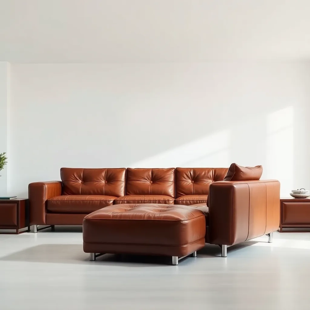 Nowoczesne meble skórzane do salonu
