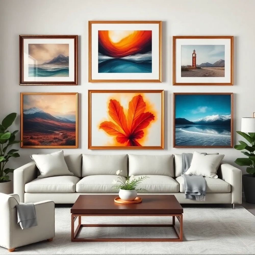 Obrazy do salonu w ramach