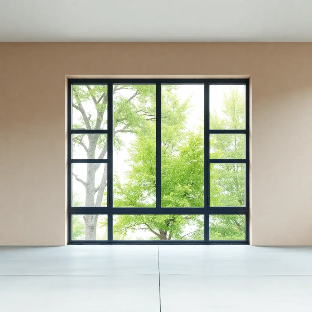 Okno zamiast bramy garażowej