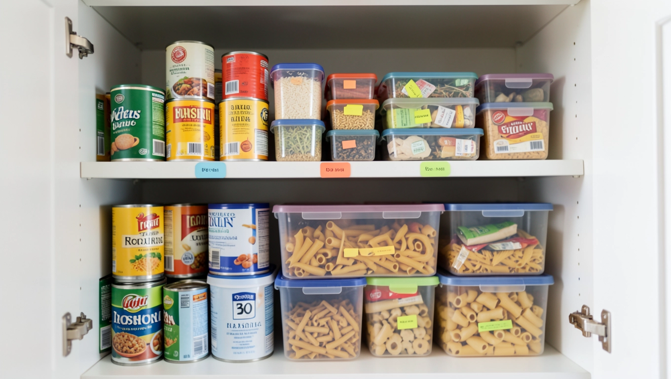 Organizacja przestrzeni w szafce-spiżarni