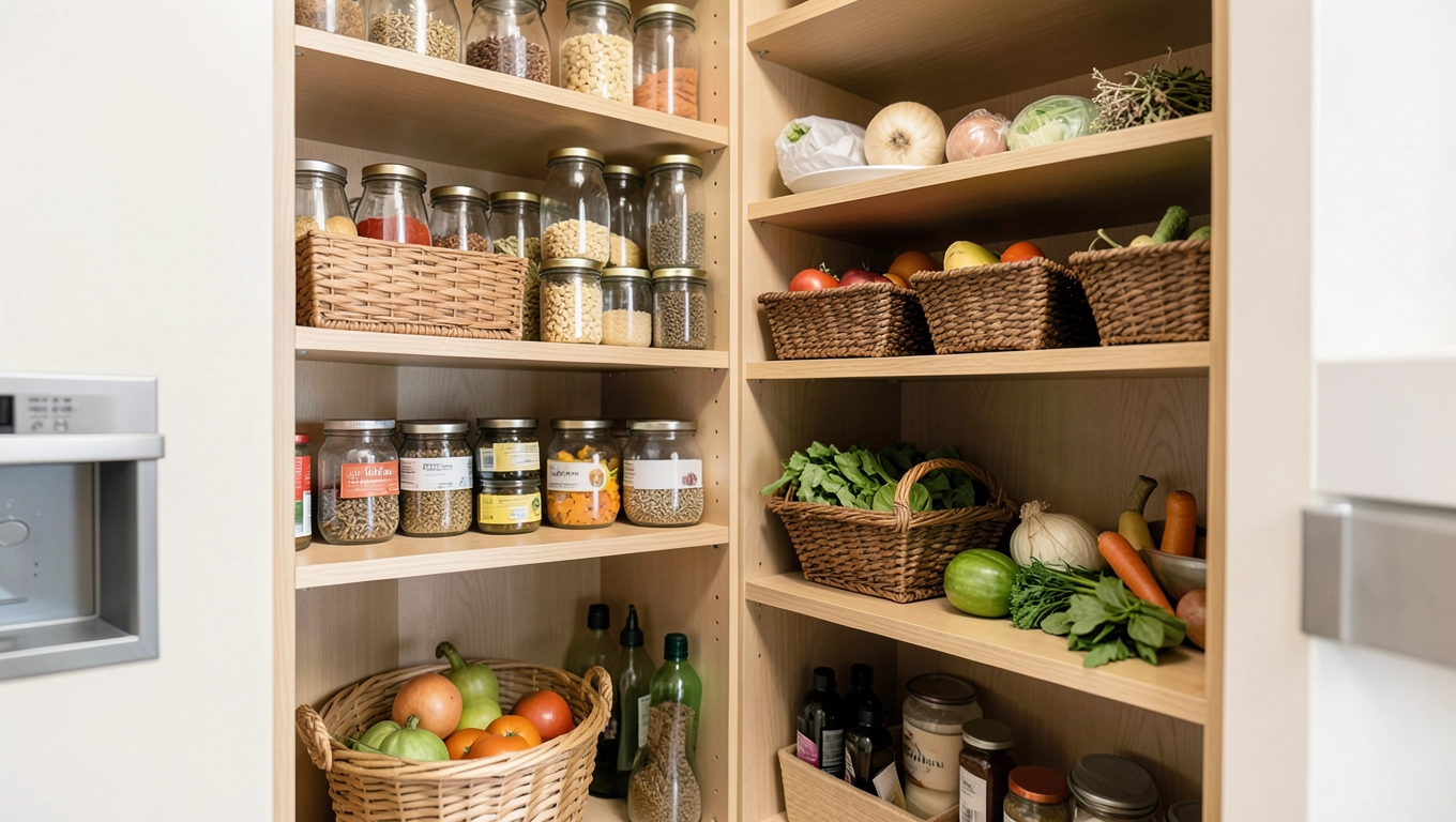 Organizacja wnętrza spiżarni kuchennej