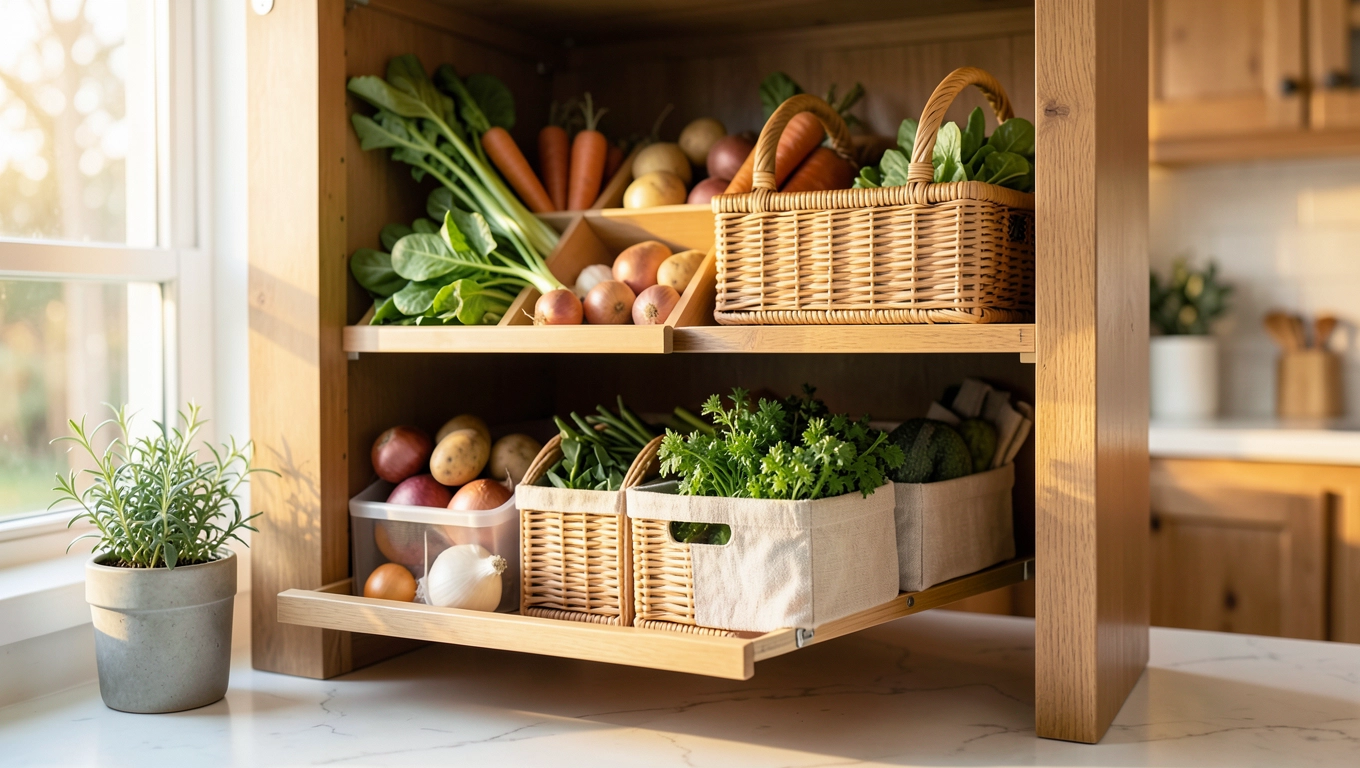 organizer na warzywa do spiżarni