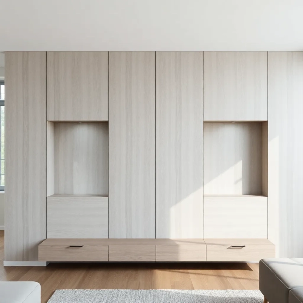 Płyta MDF na ścianę w salonie