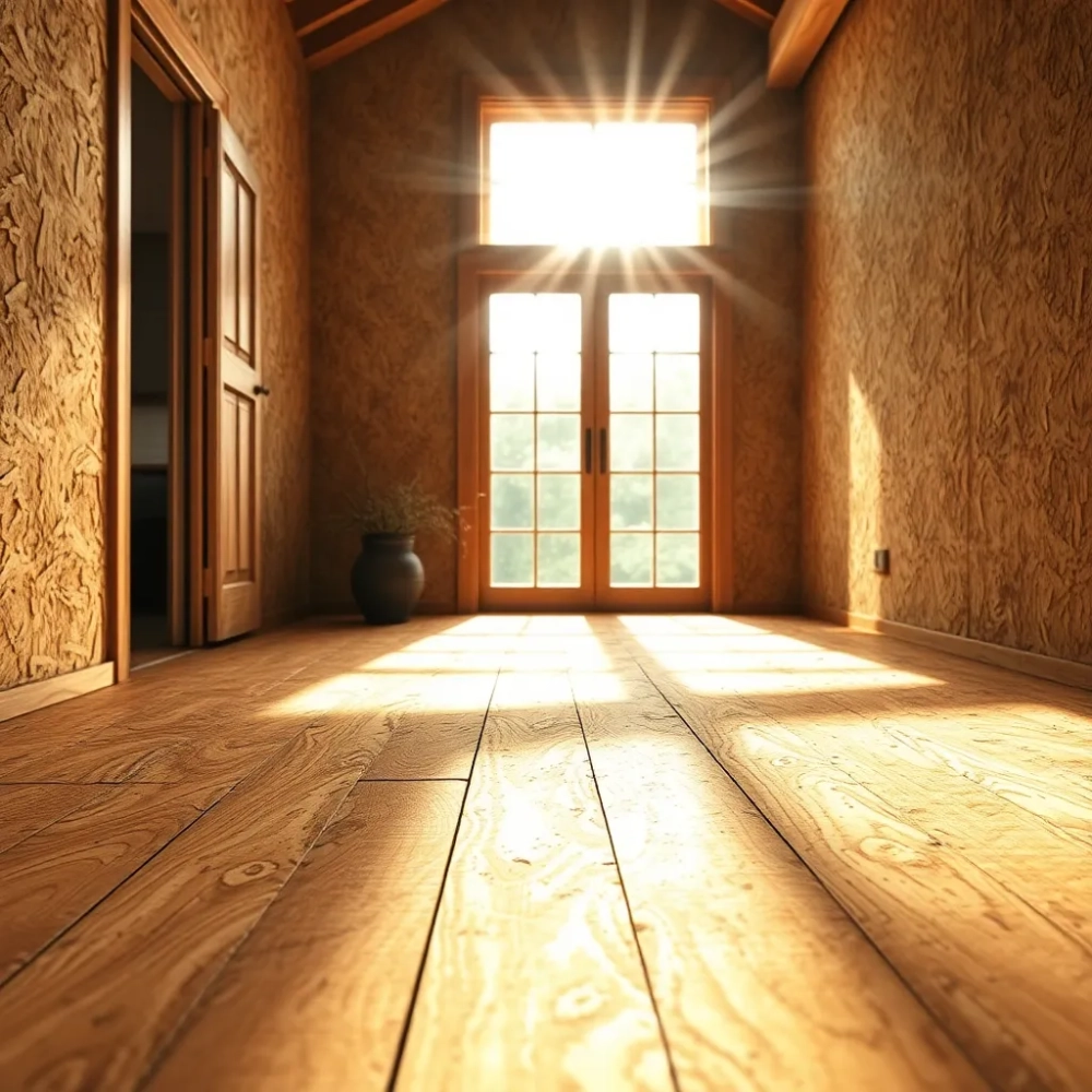 Podłoga z OSB w domku letniskowym