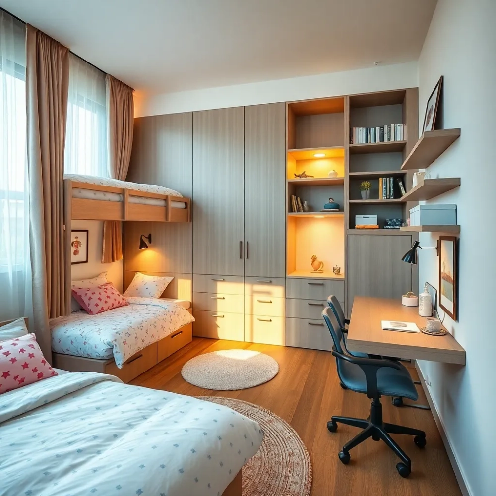 Pokój dla 2 dziewczynek w bloku