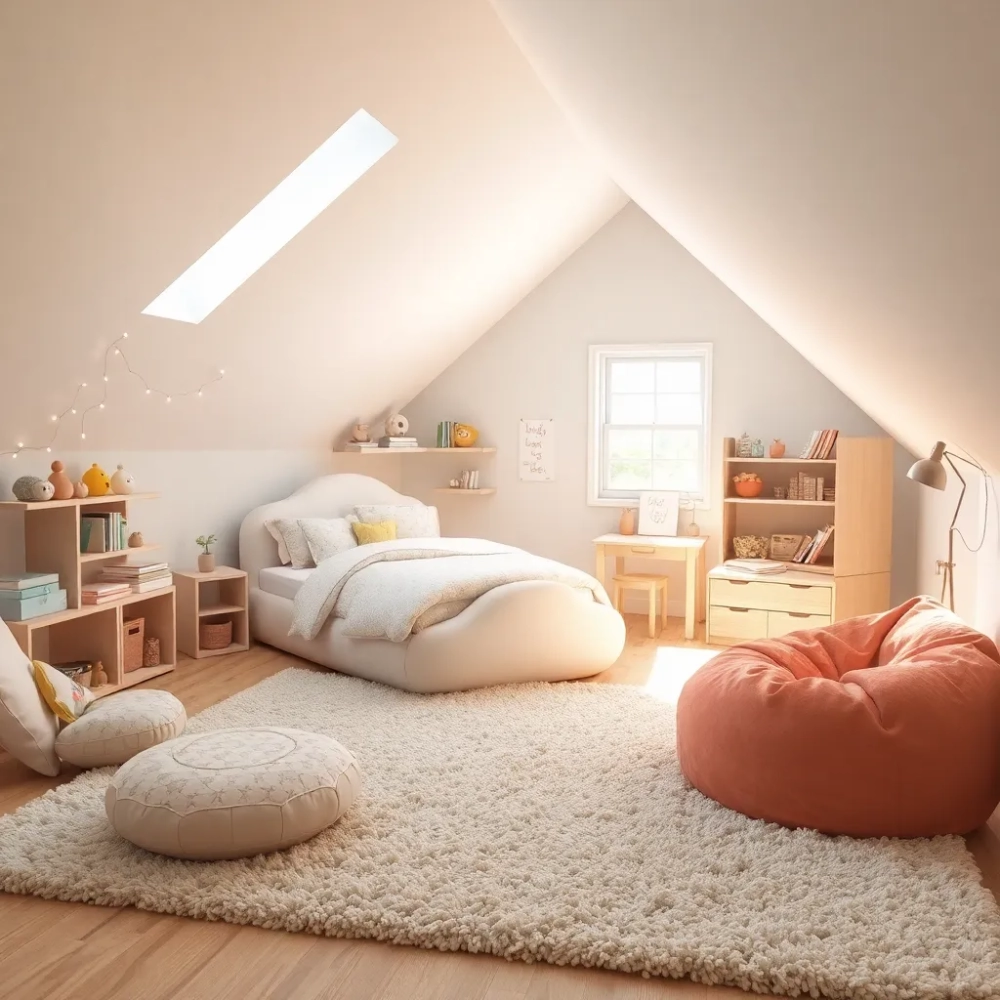 Pokój dla 3 latka na poddaszu