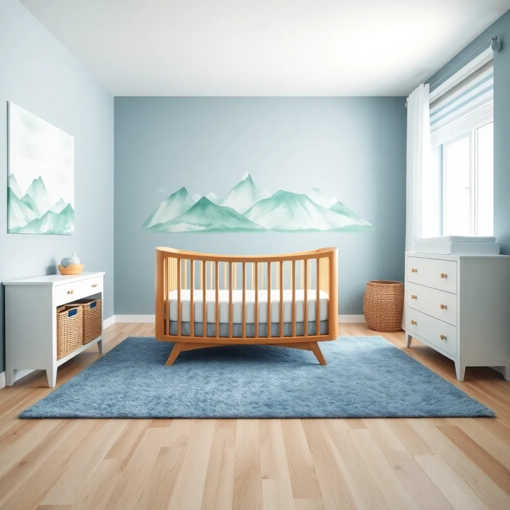 pokój dla chłopca niemowlaka