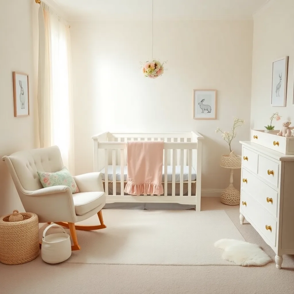 pokój dla dziewczynki niemowlaka