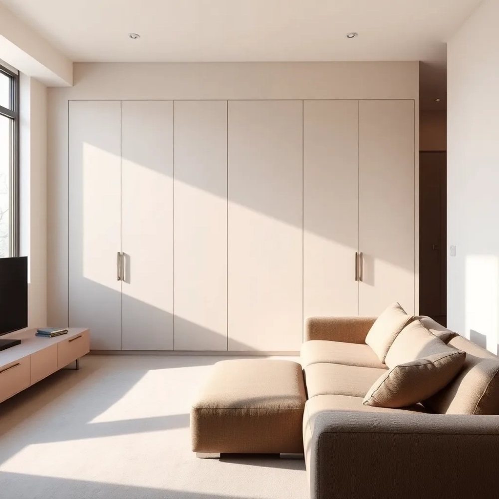 Pokój dzienny z szafą