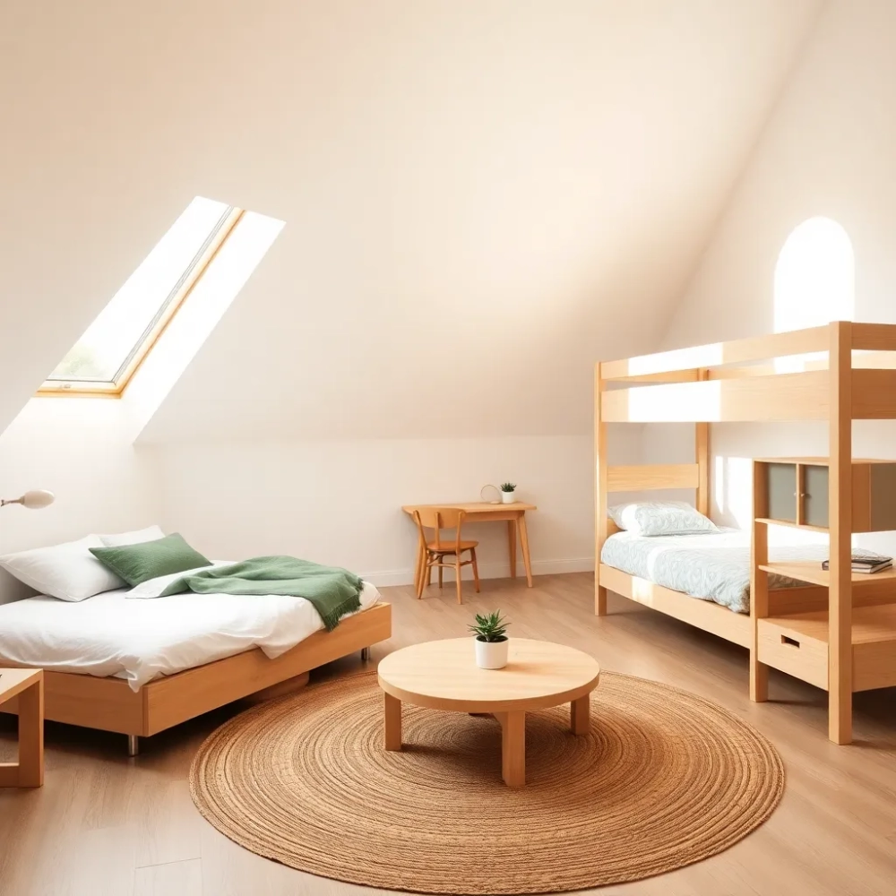 Pokój na poddaszu dla rodzeństwa