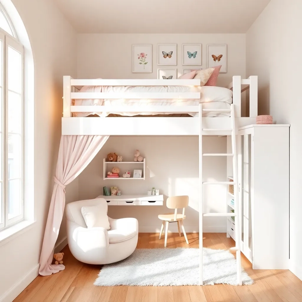 Pokój z antresolą dla dziewczynki