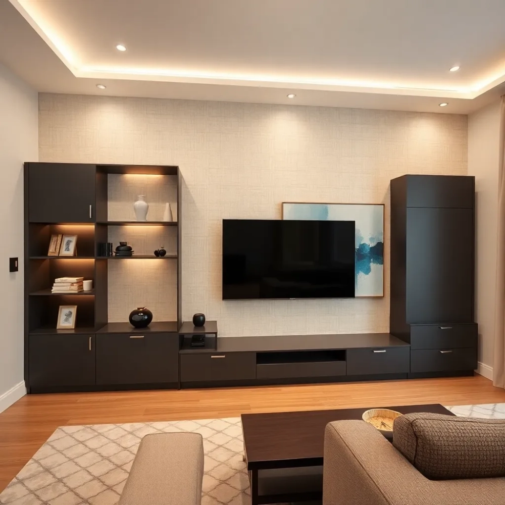 pomysł na ścianę w salonie