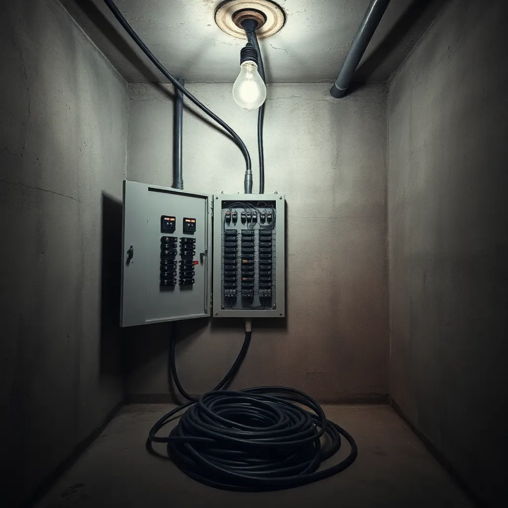 Prąd w piwnicy w bloku