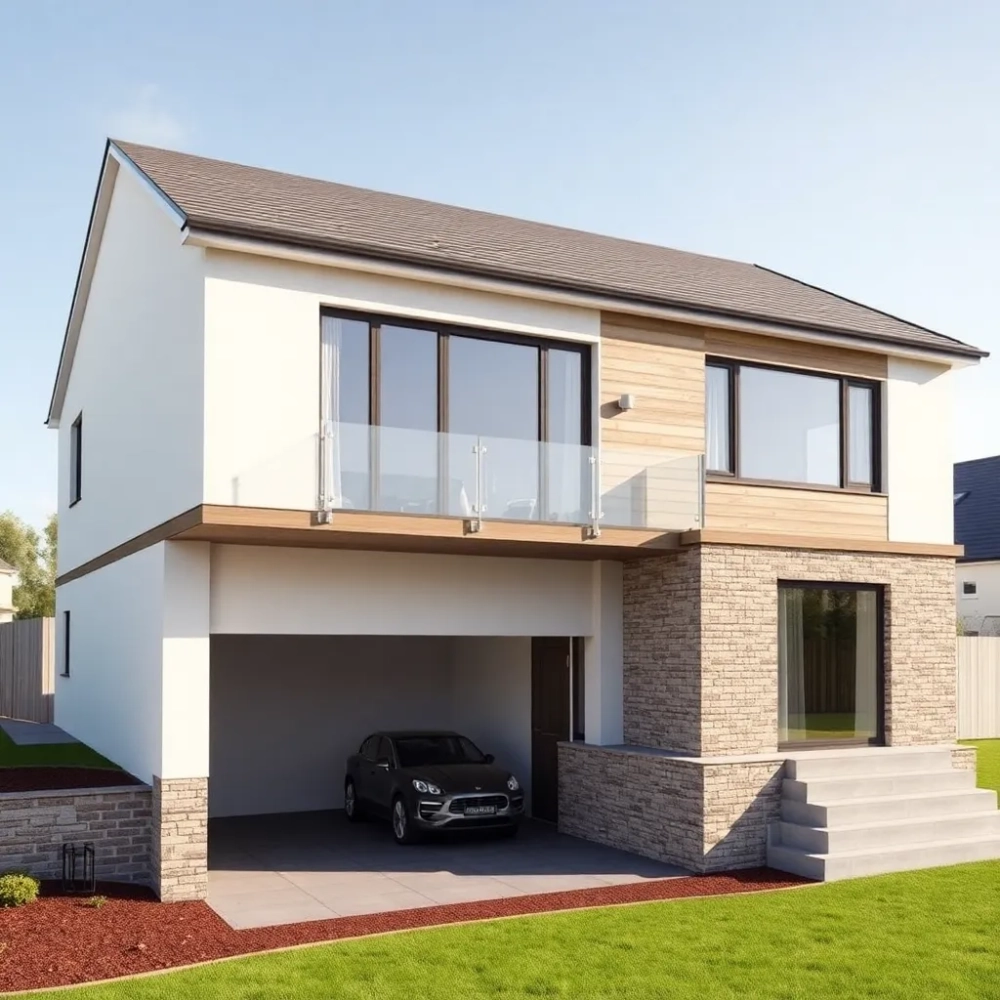 Projekt domu z garażem i piwnicą