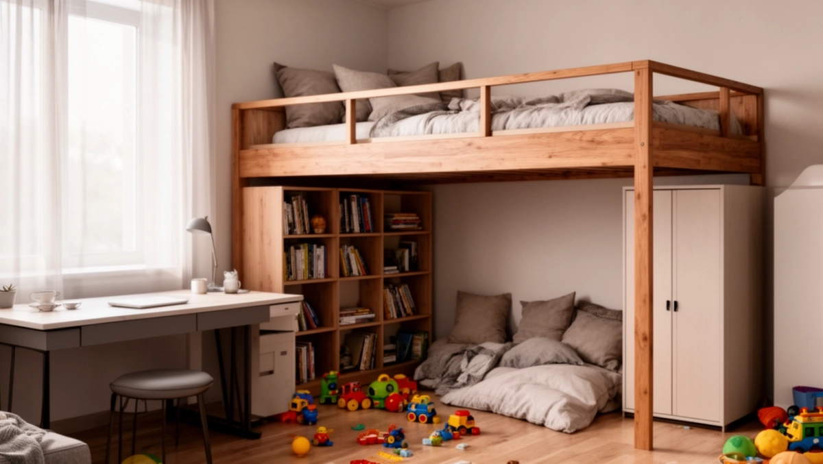 Projekt łóżka na antresoli