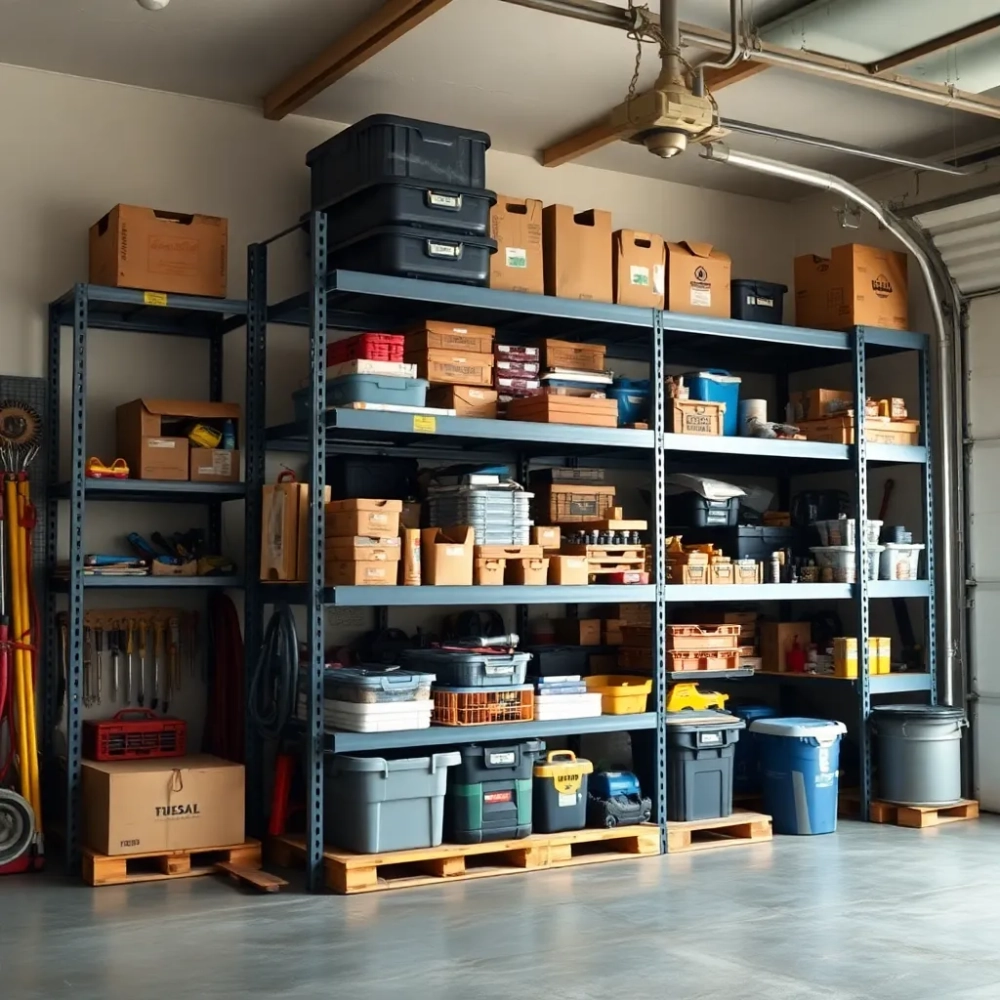 Regał z palet do garażu