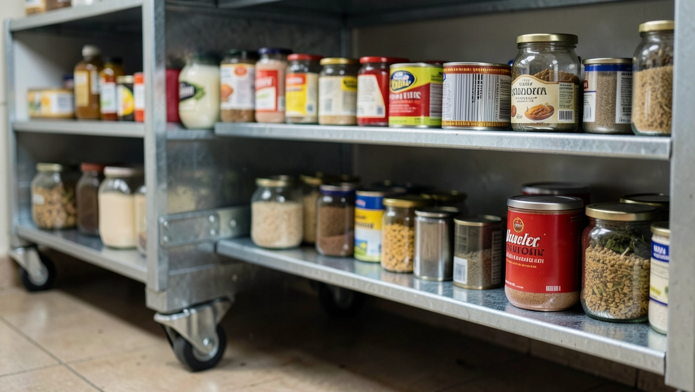 Regały na kółkach do spiżarni