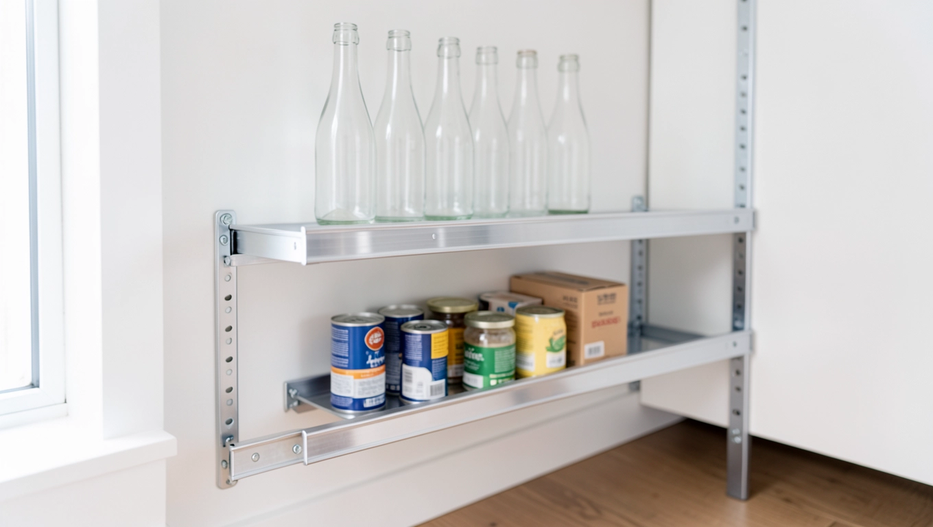 Regulowane półki do spiżarni