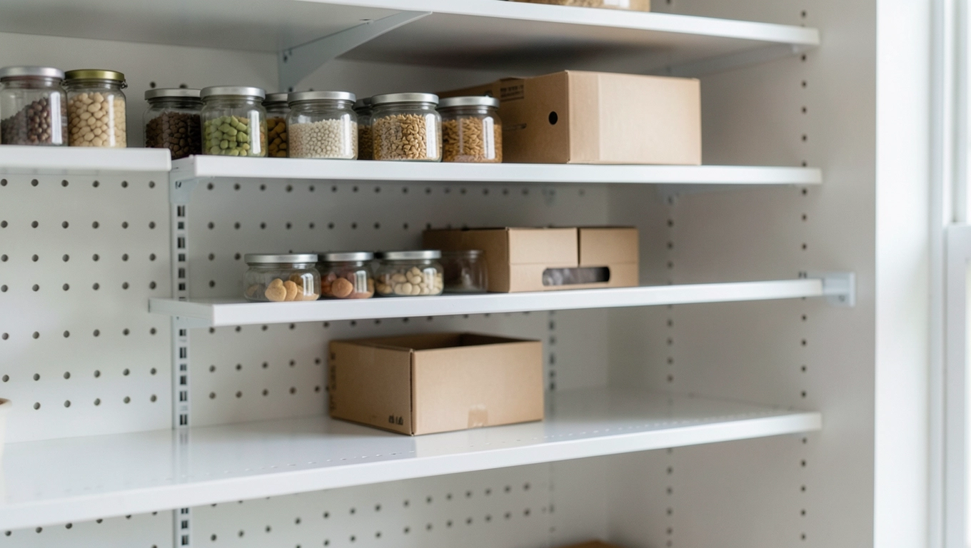 Regulowane regały do spiżarki