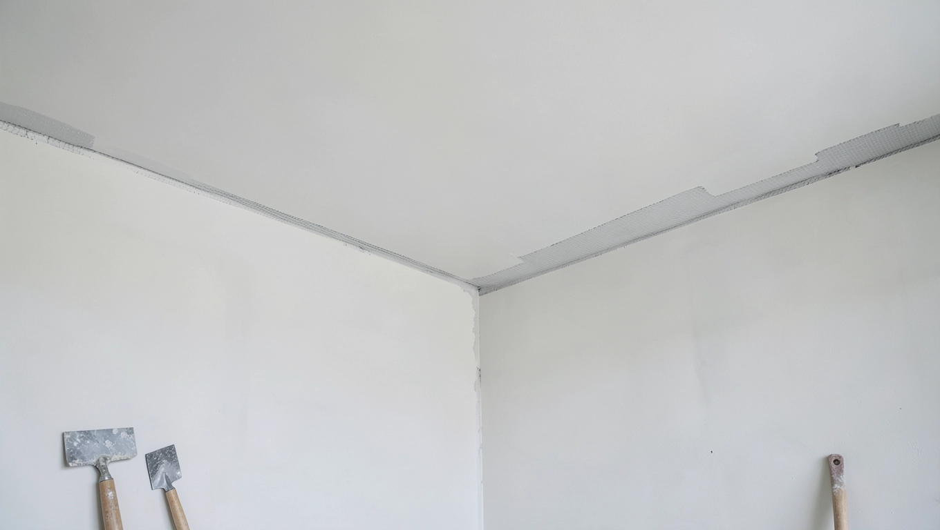Robocizna przy sufitach i gładziach bez materiałów