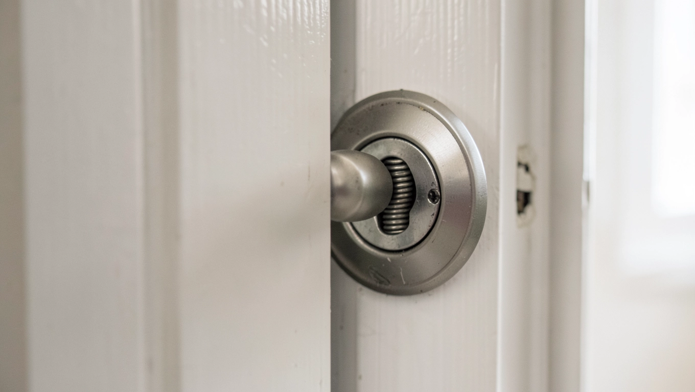 Rozeta i sprężyna zwrotna w klamce