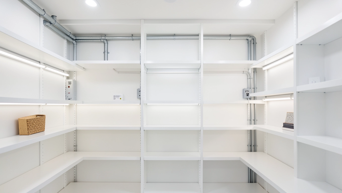 Rozmieszczenie oświetlenia w spiżarni krok po kroku