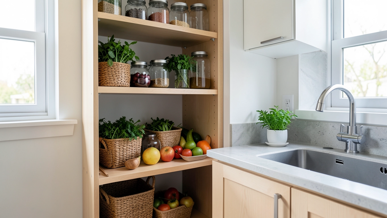 Rozmieszczenie spiżarni w aranżacji kuchni