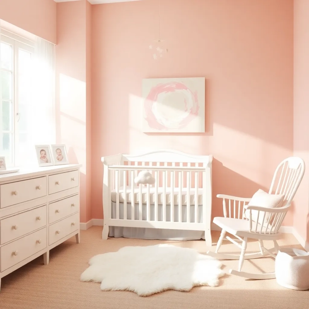 Różowy pokój dla niemowlaka