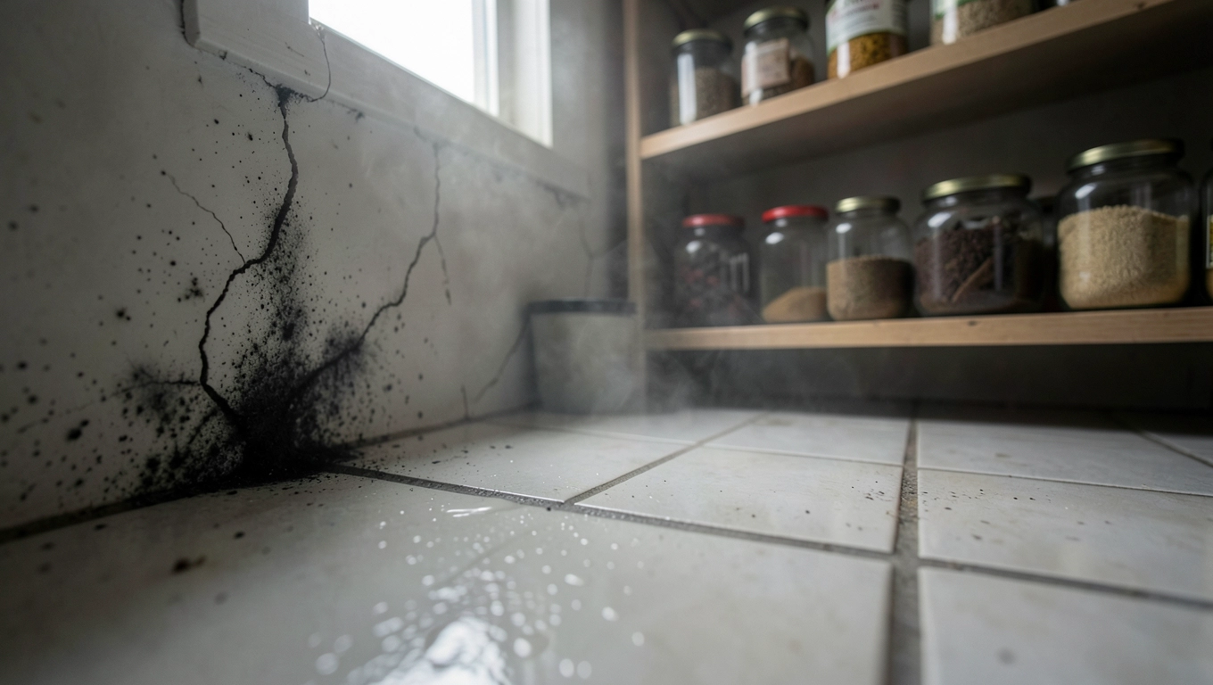 ryzyko grzyba przy podłogówce w spiżarni