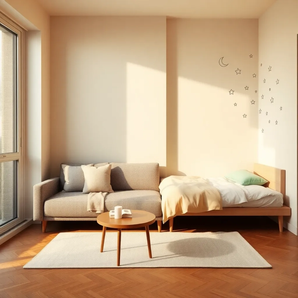 Salon i pokój dziecka w jednym