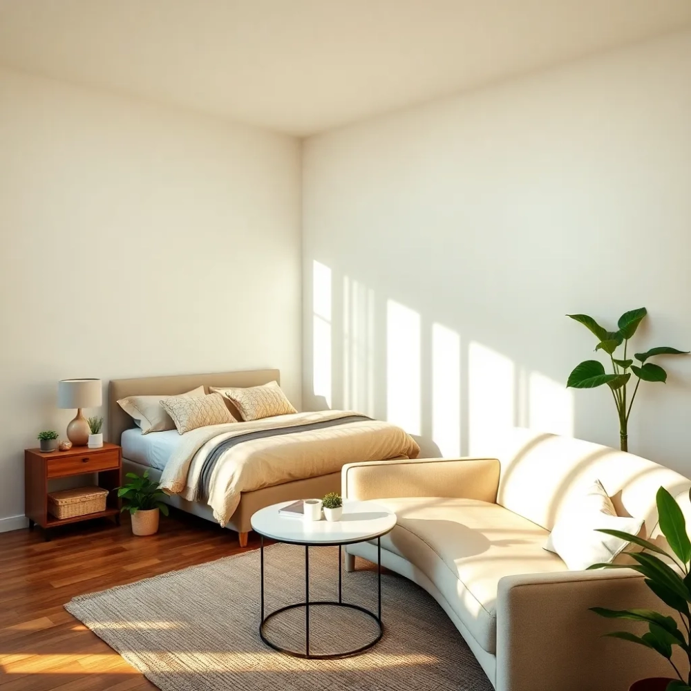 Salon i sypialnia w jednym inspiracje