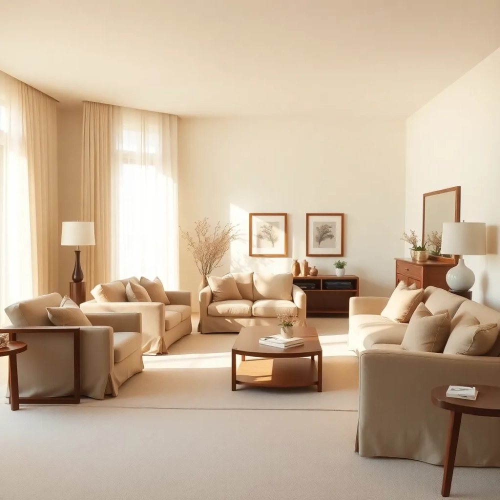 Salon w beżach