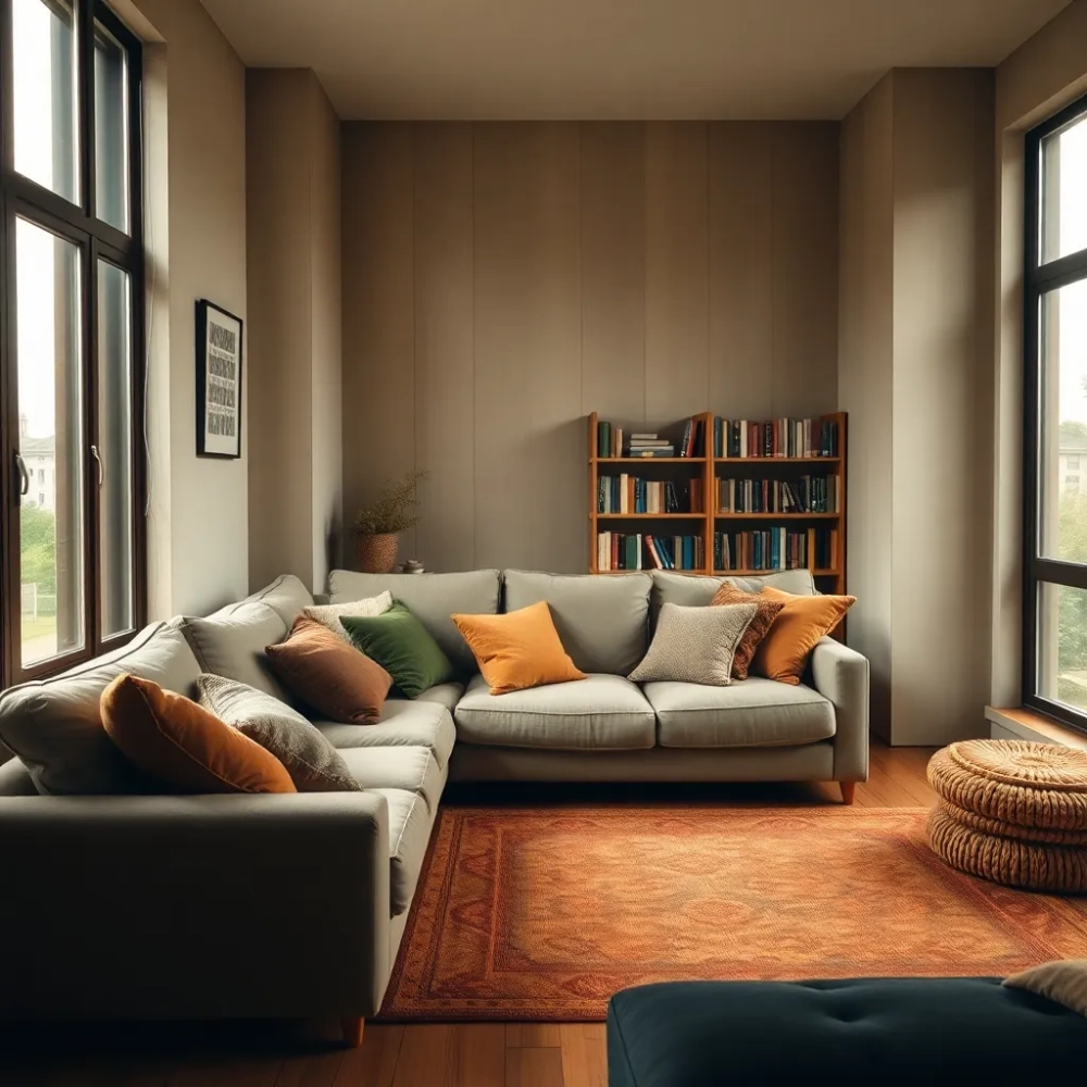 Salon w bloku z wielkiej płyty