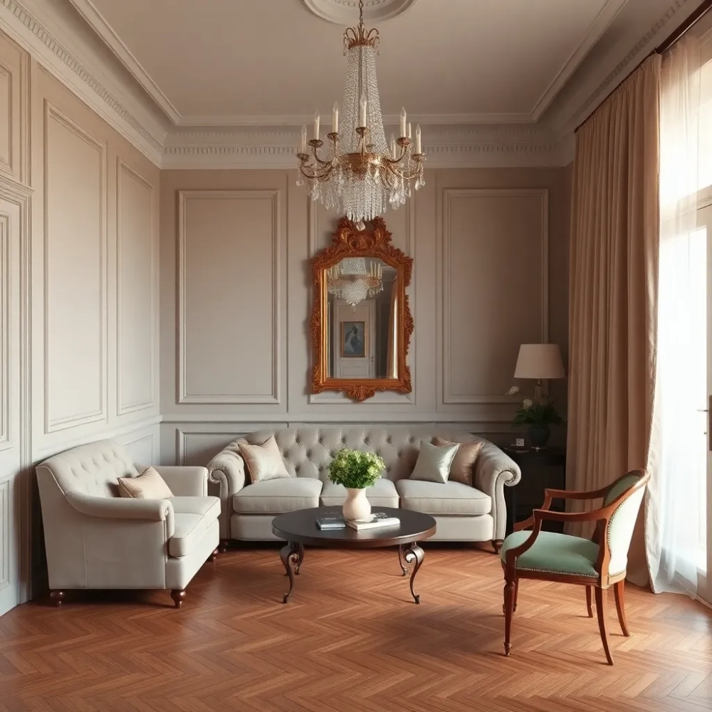 Salon w stylu francuskim inspiracje