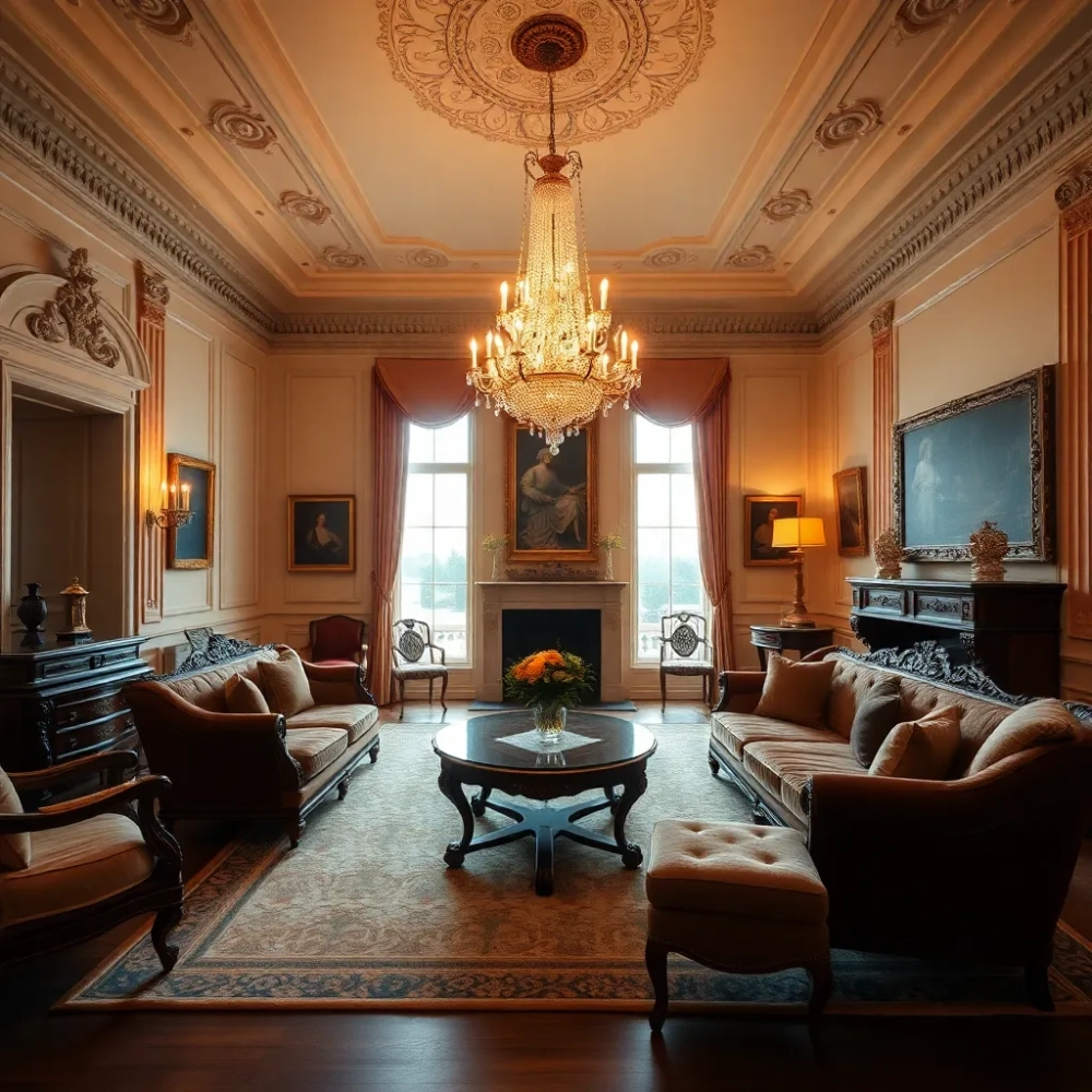 Salon w stylu klasycznym