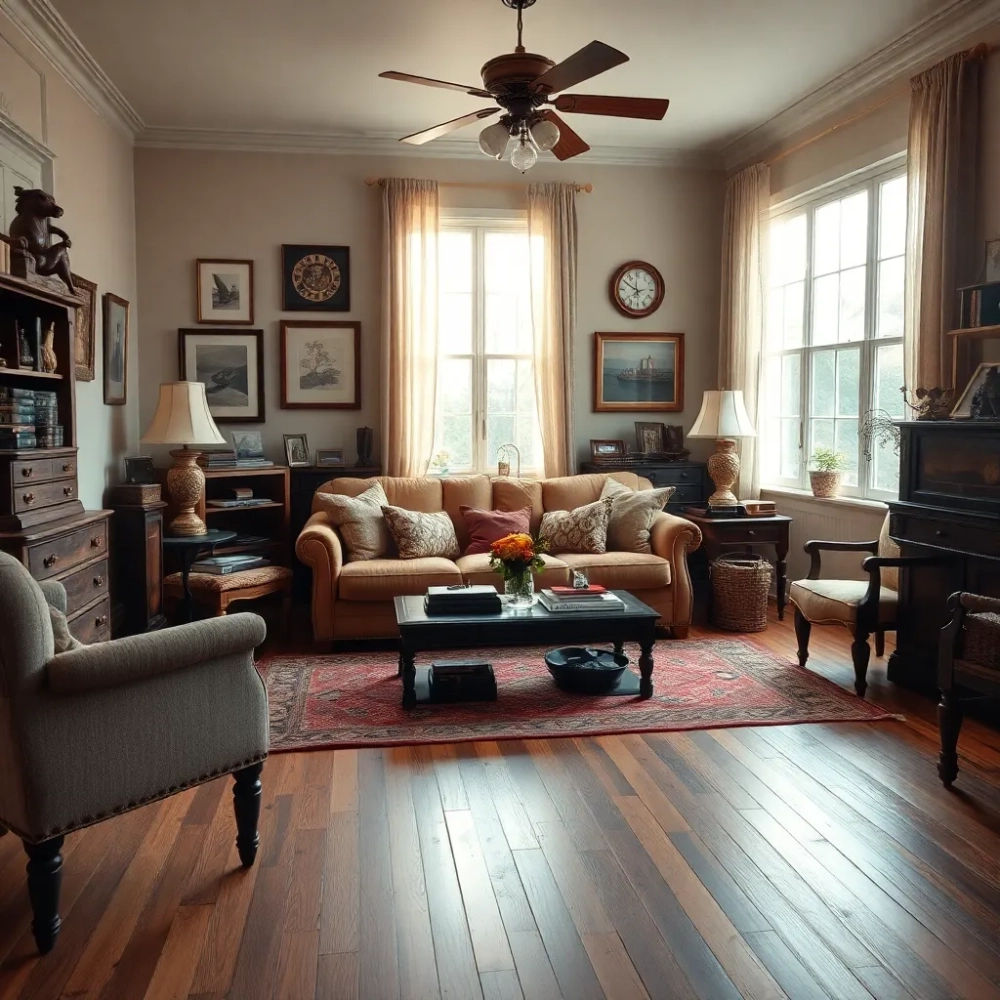 Salon w stylu vintage  aranżacje