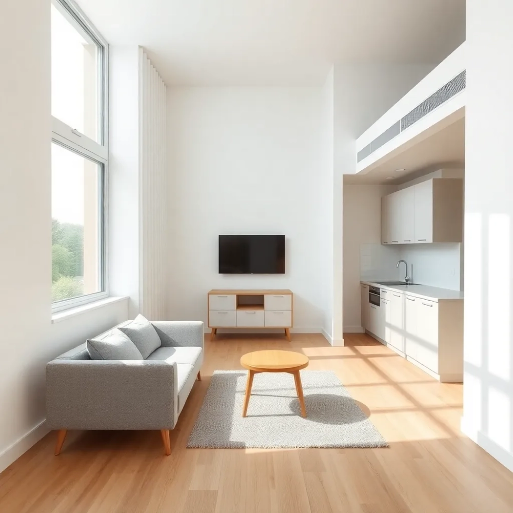 Salon z aneksem 21m2